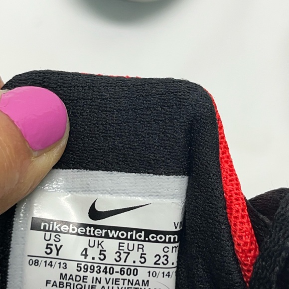 VINTAGE 2013 NIKE FLEX‎ EXPERIENCE RN2 BIG KID SNEAKERS 5Y RED/GRAY BLACK LACES - Picture 7 of 7